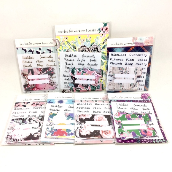 Scarlett Lime Other - Planner Society Scarlett Lime Sticker Tabs florals